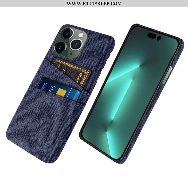 Etui do iPhone 14 Pro Posiadacz Karty Z Tkaniny